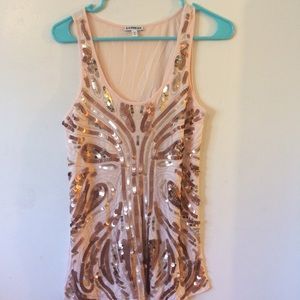 Express elegant top with rhinestones